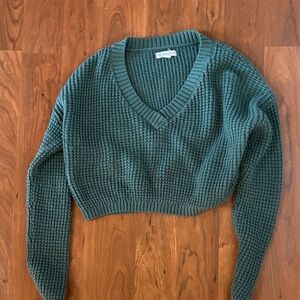 Aeropostale Green V-Neck Sweater